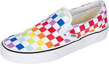 Load image into Gallery viewer, Vans Unisex Authentic Skate Shoe Sneaker (6 Women / 4.5 Men M US, (Checkerboard) Rainbow/True White 7267)