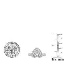 Load image into Gallery viewer, Dazzlingrock Collection 0.35 Carat (ctw) 14K Round Diamond Ladies Heart Shaped Engagement Ring 1/3 CT, White Gold, Size 7