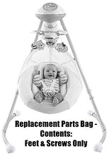 Load image into Gallery viewer, Fisher-Price Cradle 'n Swing Product Series Moonlight Meadow Cradle 'n Swing | CHM78 ~ Replacement Parts Bag ~ Contents: Feet & Screws