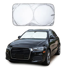 Load image into Gallery viewer, EcoNour Car Windshield Sun Shade with Storage Pouch | Durable 240T Material Car Sun Visor for UV Rays and Sun Heat Protection | Car Interior Accessories for Sun Heat | Classic (59 inches x 29 inches)