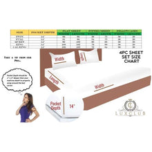 Load image into Gallery viewer, LuxClub 4 PC Microfiber and Bamboo Sheet Set: Bamboo Bedding Sheets with Microfiber - Softer and More Breathable Than Cotton - Antibacterial and Hypoallergenic - Machine Washable, Whiter, Queen