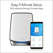 Load image into Gallery viewer, NETGEAR Orbi Whole Home Tri-band Mesh Wi-Fi 6 System (RBK853) – Router with 2 Satellite Extenders, Coverage Up to 7,500 Square Feet, 100 Devices, AX6000 (Up to 6Gbps)