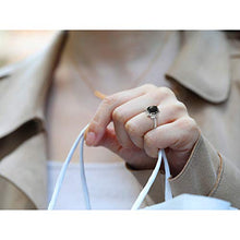 Load image into Gallery viewer, Gem Stone King 925 Sterling Silver Black Onyx and White Created Sapphire Women's Ring (3.14 Ct Cushion Cut) (Size 7)