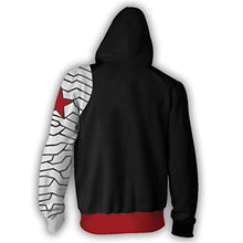 Load image into Gallery viewer, HIMIC E77C Super Hero Fashion Cosplay Hoodie Jacket (Small, Winter Soldier 2)