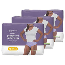 Load image into Gallery viewer, Amazon Basics Incontinence & Postpartum Underwear for Women, Maximum Absorbency, Medium, 60 Count, 3 Packs of 20 (Previously Solimo)