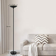 Load image into Gallery viewer, Floor Lamp - Torchiere Floor Lamp, 24W Dimmable Floor Lamp, 2160 Lumens, 3000K Warm White, Energy-saving, Metal Material, LED Floor lamp for Living Room, Standing Lamps for Bedrooms, Reading & Office