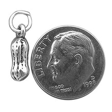 Load image into Gallery viewer, 925 Sterling Silver 3-D Peanut in Shell Small Charm Pendant Jewelry Making Supply, Pendant, Charms, Bracelet, DIY Crafting by Wholesale Charms
