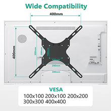 Load image into Gallery viewer, WALI TV Ceiling Mount Adjustable Bracket Fits Most LED, LCD, OLED and Plasma Flat Screen Display 26 to 65 Inch, up to 110 Lbs, VESA 400x400mm (CM2665), Black