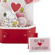 Load image into Gallery viewer, Hallmark Paper Wonder Musical Peanuts Pop Up Valentines Day Card (Plays Linus and Lucy)