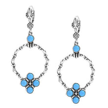 Load image into Gallery viewer, American West Sterling Silver Blue Turquoise Dangle Earrings