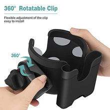 Load image into Gallery viewer, Guiseapue Stroller Cup Holder with Phone Holder, Universal Bottle Holder for Wheelchair, Walker, Bike, Scooter, Stroller Accessories for Uppababy, Nuna, Bugaboo, Doona Stroller, Gifts for Women, Men