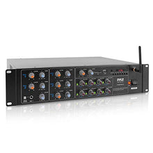 Load image into Gallery viewer, 8-Channel Wireless Bluetooth Power Amplifier - 4000W Rack Mount Multi Zone Sound Mixer Audio Home Stereo Receiver Box System w/ RCA, USB, AUX - For Speaker, PA, Theater, Studio/Stage - Pyle PT8050CH