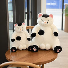 Load image into Gallery viewer, OOPSHANA Stuffed Animal Pillows, Cute Lazy Cat Plush Toys, Stuffed Plush Dolls, Gifts for Children and Girls (heibai-35, Multicolor)