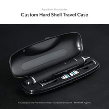 Load image into Gallery viewer, AquaSonic Black Series PRO Ultra Whitening 40,000 VPM Rechargeable Electric Toothbrush w/Revolutionary Wireless Charging Glass, 6 Adaptive Proflex Brush Heads & Travel Case - 4 Modes w Smart Timer