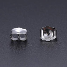 Load image into Gallery viewer, Earring Backs 18K Gold/White Gold/Rose Gold Earring Backings Hypoallergenic Butterfly Ear Extra Post Findings Safety for Studs (18K white gold earring backs)