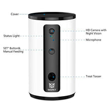 Load image into Gallery viewer, WOpet Smart Pet Camera:Dog Treat Dispenser, Full HD WiFi Pet Camera with Night Vision for Pet Viewing,Two Way Audio Communication Designed for Dogs and Cats,Monitor Your Pet Remotely