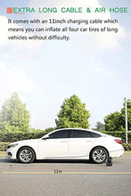 Load image into Gallery viewer, sanyi Portable Air Compressor air Pump DC 12V Portable Tire Inflator for Car Tires, Bicycles and Other Inflatables with 3 Nozzles and Storage Bag (Silver)