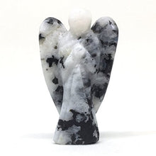 Load image into Gallery viewer, Nelson Creations, LLC White Rainbow Moonstone Hand-Carved Natural Gemstone Crystal Healing Angel Figurine Statue, 2 Inch