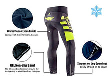 Load image into Gallery viewer, sponeed Bike Jersey Set Mens Thermal Fleece Long Sleeve Mountain Road Biking Clothing Warm Padded Cycling Tights US XL Green