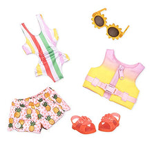 Load image into Gallery viewer, Glitter Girls by Battat – Bright as The Sun! – 14" Deluxe Swimsuit Doll Outfit – Toys, Clothes, & Accessories for Girls Ages 3 & Up, Brown