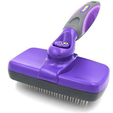 Load image into Gallery viewer, Hertzko Self-Cleaning Slicker Brush for Dogs - The Ultimate Dog Brush for Shedding Hair, Fur, - Comb for Grooming Long Haired & Short Haired Dogs, Cats, Rabbits, & More - Deshedding Tool, Cat Brush