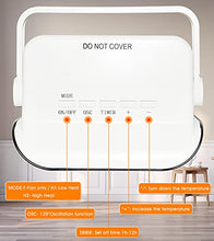 Load image into Gallery viewer, Space Heater - Portable Electric Heater with Remote Control, Fast-heating Ceramic Tower Heater Fan Adjustable Thermostat 12H Timer Overheat, Tip-over Protection, Office, Bedroom, Home, Oscillating Heater