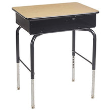 Load image into Gallery viewer, ECR4Kids ELR-24103F-MP 24" x 18" Adjustable Open Front Student Desk with Metal Book Box, Maple and Black