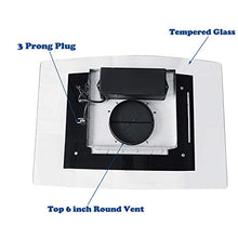 Load image into Gallery viewer, 36 inch Island Range Hood 700 CFM Ceiling Mount Hood Stainless Steel Stove Vent Hood with Tempered Glass, Push Button Controls, Mesh Filters