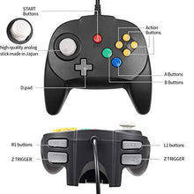 Load image into Gallery viewer, miadore 2 Pack Mini N64 Controller, Classic N64 Game Pad Joystick for N64 System Video Game Console (Black)
