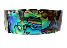 Load image into Gallery viewer, Swimmi Natural Abalone Shell Stretch Cuff Bracelet 6 to 8 inch Stretchable Handmade Women Jewelry DA492-BB Rainbow