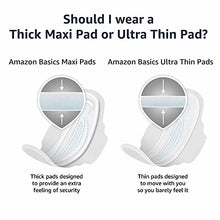 Load image into Gallery viewer, Amazon Basics Thick Maxi Pads with Flexi-Wings for Periods, Extra Heavy Overnight Absorbency, Unscented, Size 5, 80 Count, 4 Packs of 20 (Previously Solimo)