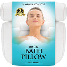Load image into Gallery viewer, Bath Pillow (Premium Quality), Luxury Bathtub Pillow Rest (Powerful Suction Cups), Bath Pillows for Tub Neck and Back Support, Spa Pillow for Bathtub (Breathable 3D Mesh), Hot Tub Pillow (Head)