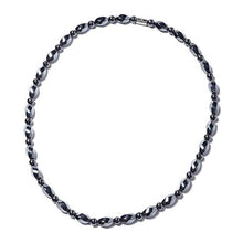 Load image into Gallery viewer, Shop LC Delivering Joy Set of 3 Multilayered Strand Statement Chain Necklace Fashion Jewelry for Women Hematite Silvertone 20" with Magnetic Clasp