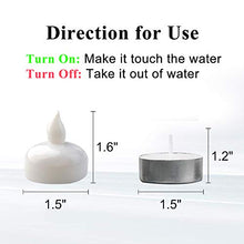 Load image into Gallery viewer, Homemory 24 Pack Waterproof Flameless Floating Tealights, Warm White Battery Flickering LED Tea Lights Candles - Wedding, Party, Centerpiece, Pool & SPA