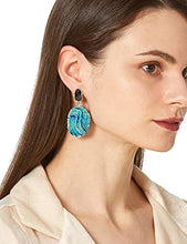 Load image into Gallery viewer, 14k Gold Plated Imitation Agate Acrylic Resin Earrings Starry Sky Dangle Earrings with Stud for Valentines/Mothers-Day, Birthday, Day,Women/Girl Gift