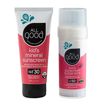 Load image into Gallery viewer, All Good Baby & Kids Mineral Sunscreen Combo Pack - SPF 50 Butter Stick & SPF 30 Lotion - Coral Reef Safe - Zinc Oxide