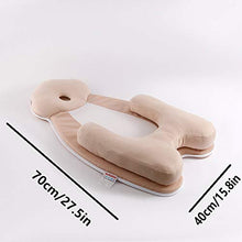 Load image into Gallery viewer, SECOND MUM Portable Newborn Baby Bed Mattress with Head Support Infant Lounger Pillow | Co-Sleeping Sleeper | Anti-Roll and Flat Head Prevention Fit Nest Crib Bassinet and Bed (Beige)