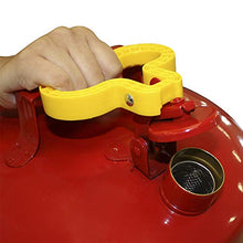 Load image into Gallery viewer, Eagle UI-20-FS Red Galvanized Steel Type 1 Gasoline Safety Can with Funnel, 2 gallon Capacity, 9.5" Height, 11.25" Diameter