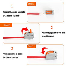 Load image into Gallery viewer, NC Lever Wire Nuts,Idong 50pcs Compact Splicing Connectors, 212 Quick Connection Terminal Electrical Connectors (50PCS, 2 Port)
