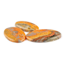 Load image into Gallery viewer, Natural Bumble Bee Jasper Stone, Natural Crystal Cabochon, DIY- Jewelry Making Supply, Wire Wrapping Specimen, Chakra Healing Energy Stone, Crystals Loose Supplies (Pack of 3)