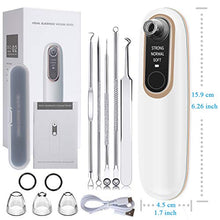 Load image into Gallery viewer, Blackhead Remover Pore Vacuum with Camera – DoVis Electric Visible Blackhead Vacume Remover Rechargeable Face Acne Comedo Pore Cleaner Extractor Blackhead Suction Tool Device for Women Men, White