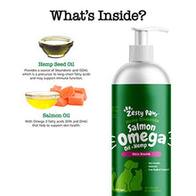 Load image into Gallery viewer, Zesty Paws Salmon Omega Oil Hemp for Dogs and Cats with Wild Alaskan Salmon Oil Omega 3 and 6 Fatty Acids with EPA DHA for Pets Supports Normal Skin Moisture and Immune System Function 16oz