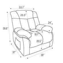 Load image into Gallery viewer, CANMOV Power Lift Recliner Chair for Elderly- Heavy Duty and Safety Motion Reclining Mechanism-Antiskid Fabric Sofa Living Room Chair with Overstuffed Design (Camel)