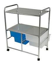 Load image into Gallery viewer, Mind Reader Rolling Utility Cart, 25 Inch, Silver 4 Drawer