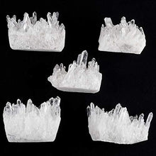 Load image into Gallery viewer, Rockcloud Natural Clear Rock Crystal Quartz Cluster Stone Specimen for Home Decoration, Healing Crystals Points Druzy Geode Figurine for Fengshui