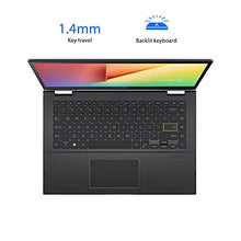 Load image into Gallery viewer, ASUS VivoBook Flip 14 Thin and Light 2-in-1 Laptop, 14” FHD Touch, 11th Gen Intel Core i3-1115G4, 4GB RAM, 128GB SSD, Thunderbolt 4, Fingerprint, Windows 10 Home in S Mode, Indie Black, TP470EA-AS34T