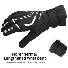 Load image into Gallery viewer, INBIKE Cycling Winter Gloves,for Men Windproof Reflective Thermal Gel Pads Touch Screen MTB Mountain Bike Black Large