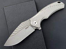 Load image into Gallery viewer, Eafengrow EF902 Folding Pocket Knife with High-Performance D2 Steel Blade; Titanium Alloy Handle Scales with Pocket clip; Frame Lock, for Camping Working Tactical Survival Military EDC Tool