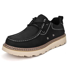 Load image into Gallery viewer, ALITIKAVIC Mens Moccasin Leather Shoes Breathable Casual Loafers Black
