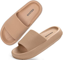 Load image into Gallery viewer, Cloud Slides for Women Men Quickly Dry Non-Slip Pillow Sandals, Soft Thick Sole Indoor and Outdoor Shower Slippers